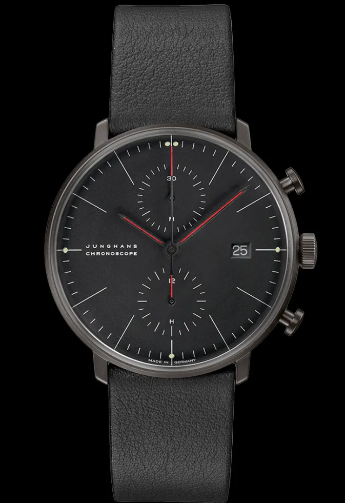 Herren-Junghans max bill Chronoscope Bauhaus