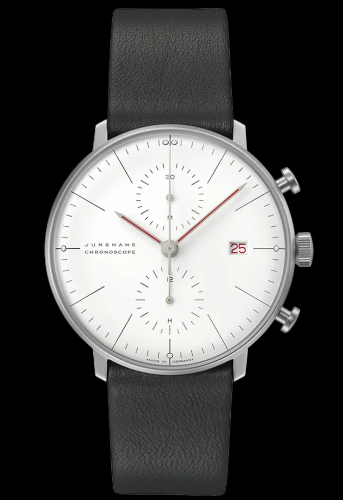 Herren-Junghans max bill Chronoscope Bauhaus