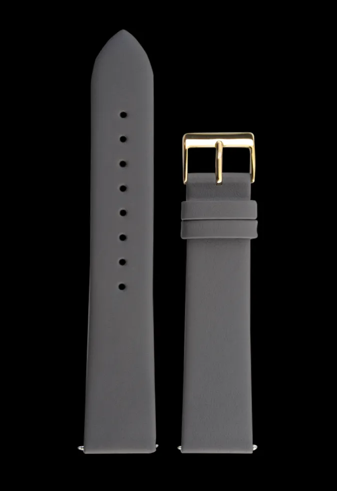 Armbänder-Junghans Rindslederband XL softgrau, 20mm