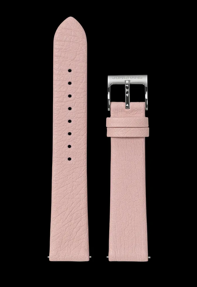 Armbänder-Junghans Straußenlederband rosa ohne Noppen